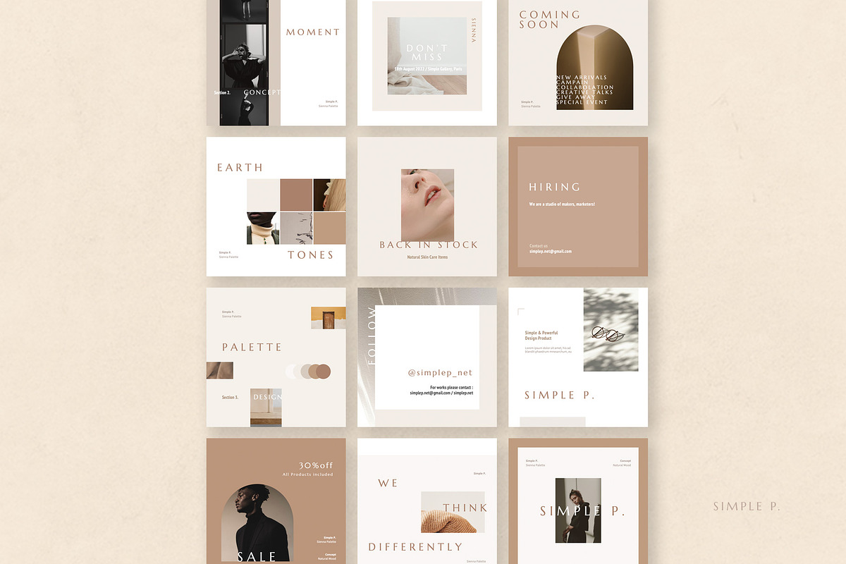 Sienna Palette Pack | Creative Canva Templates ~ Creative Market