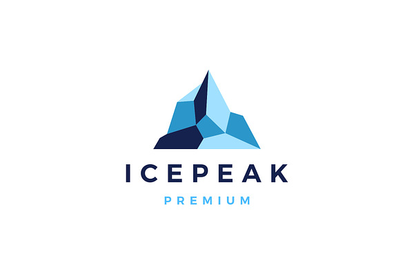 Ice Peak Mount Logo Vector Icon Creative Illustrator Templates Creative Market