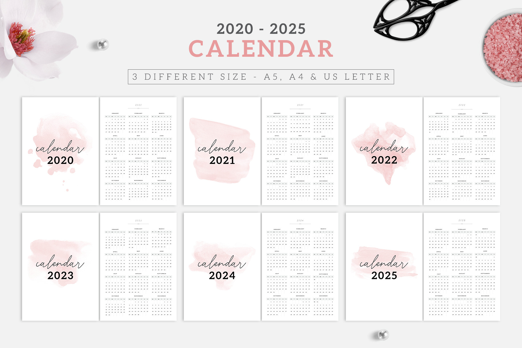 Minimal Calendar Template Creative Market