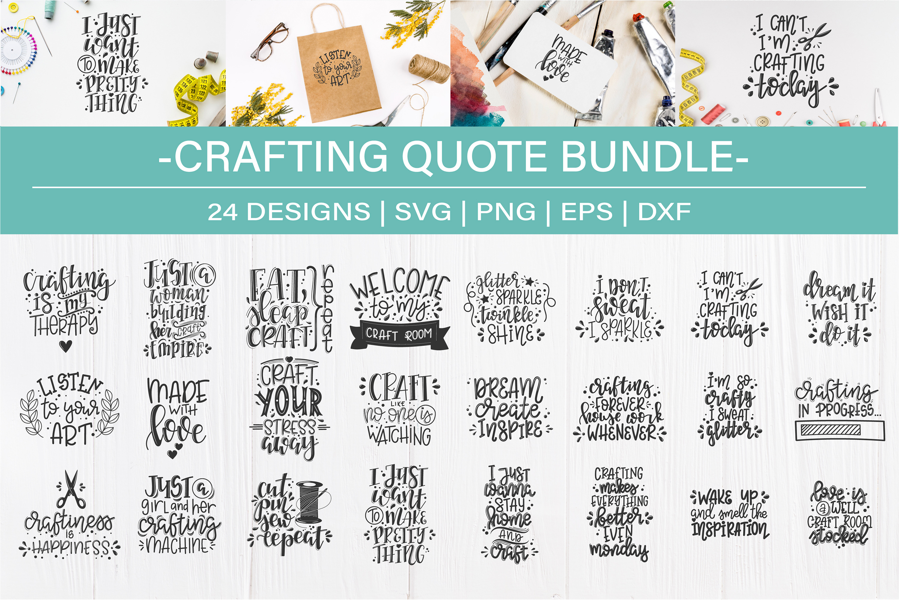 Crafting Svg Bundle Design Set Pre Designed Photoshop Graphics Creative Market