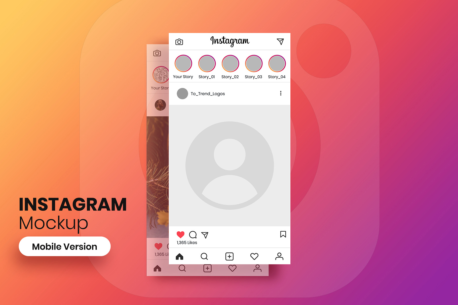 Download Instagram Post Mockup Creative Photoshop Templates Creative Market