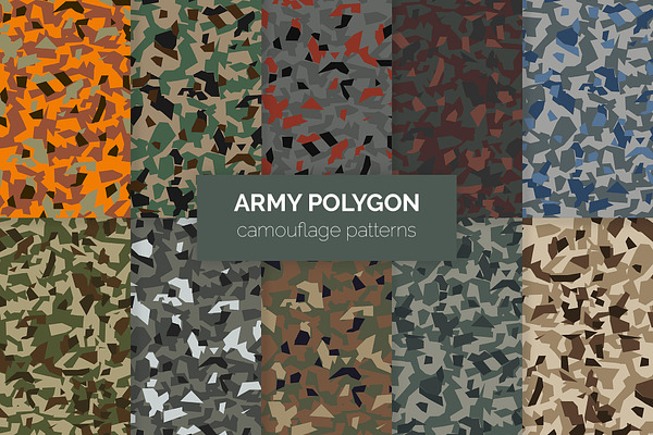 USA Polygon Camouflage Patterns | Pre-Designed Illustrator Graphics ...