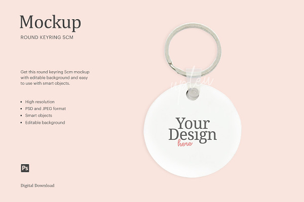 Download Round Keyring Mock Up | Creative Photoshop Templates ...