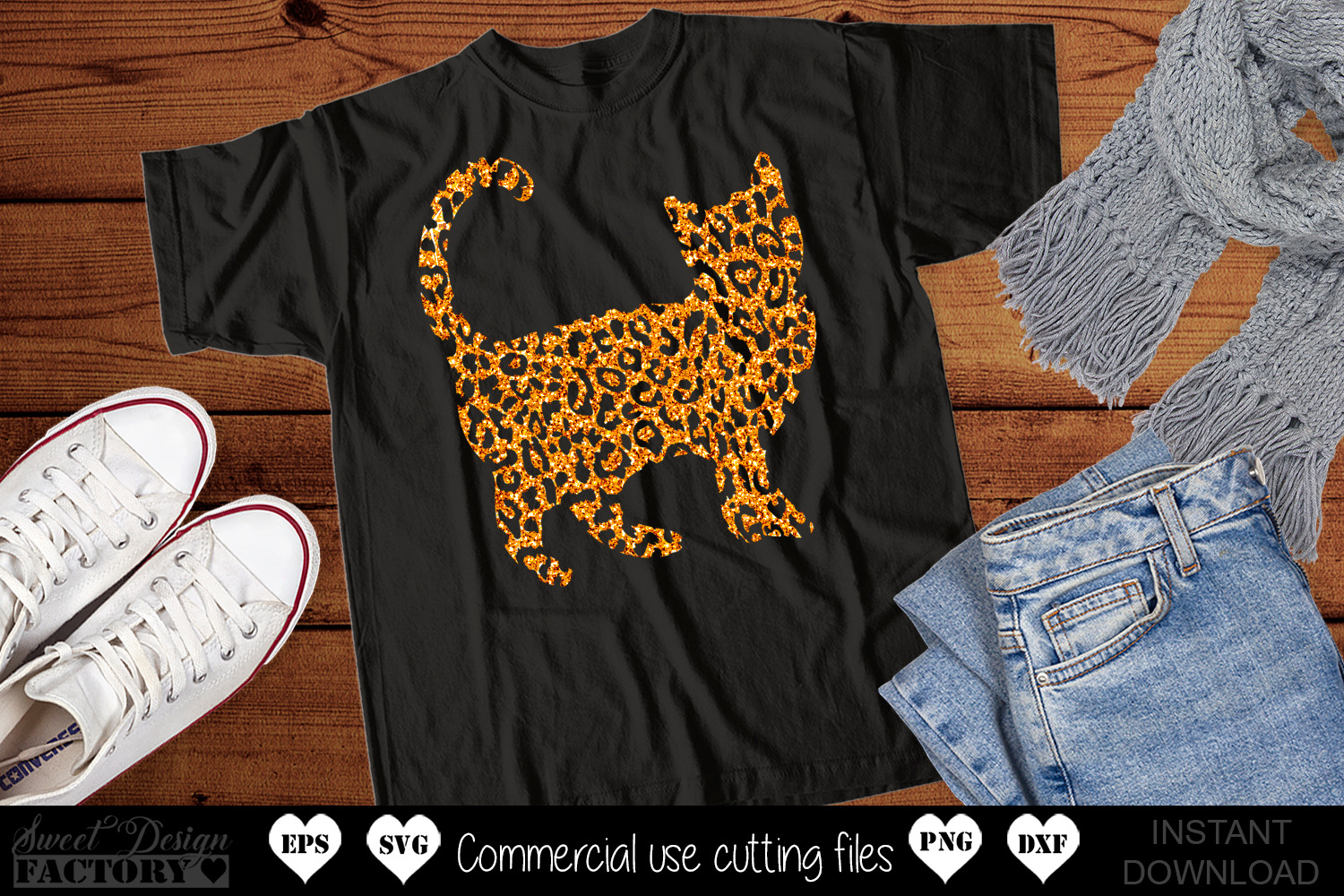 Download Leopard Print Cat Svg