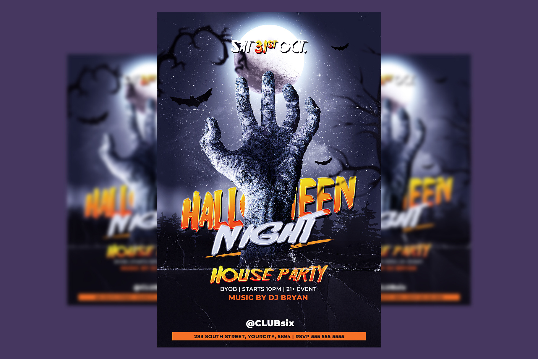 Halloween Flyer Template Creative Photoshop Templates Creative Market