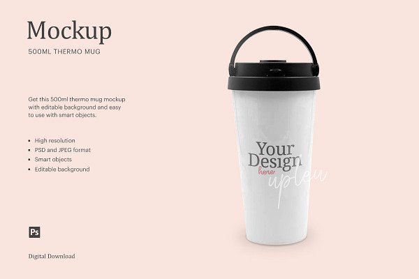 Download 500 ml Insulated Tumbler Mock Up | Creative Photoshop ...