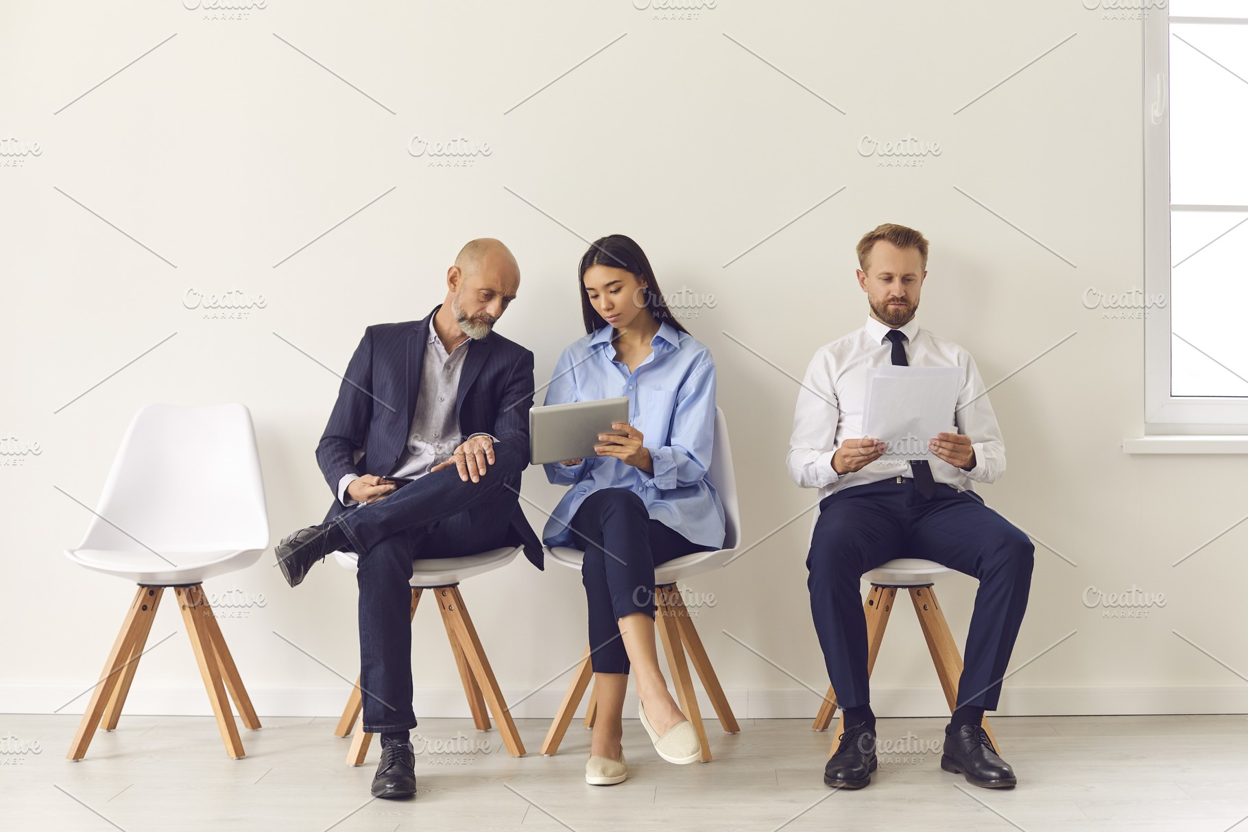 Group of business people sitting | People Images ~ Creative Market