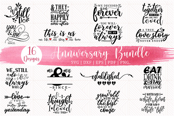 Anniversary Svg Bundle Pre Designed Illustrator Graphics Creative Market