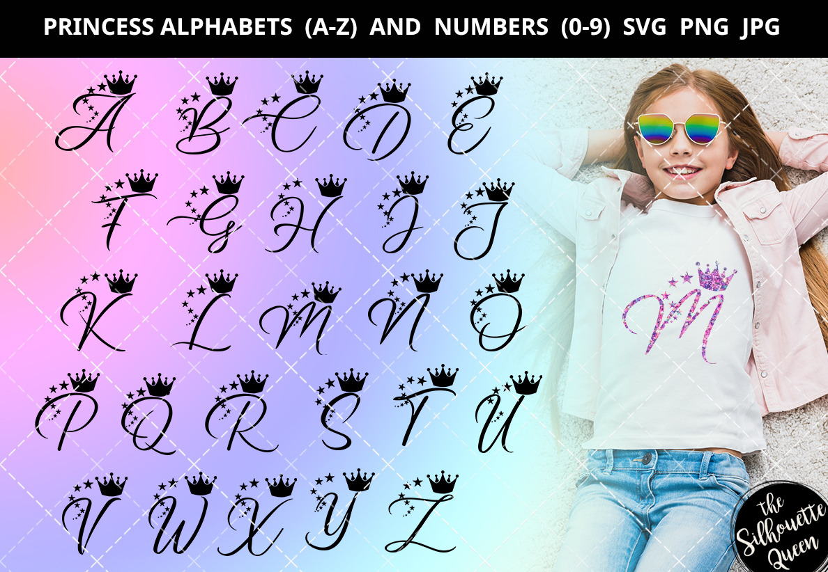 Download Princess Alphabet Number Vector Pre Designed Illustrator Graphics Creative Market