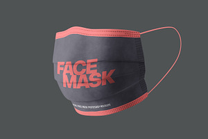 Download Face Mask With Nose Grip Mockup Creative Photoshop Templates Creative Market PSD Mockup Templates