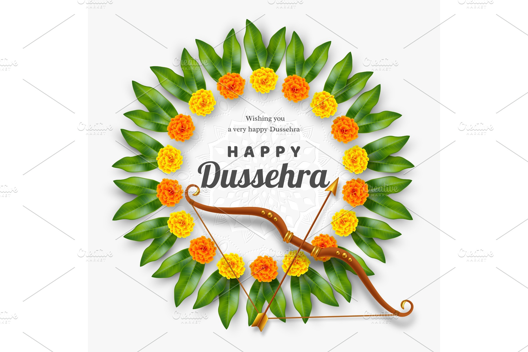 Happy Dussehra banner. | Illustrations ~ Creative Market