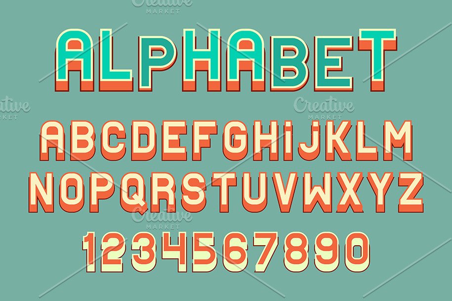 Download Bold Alphabet Pre Designed Illustrator Graphics Creative Market