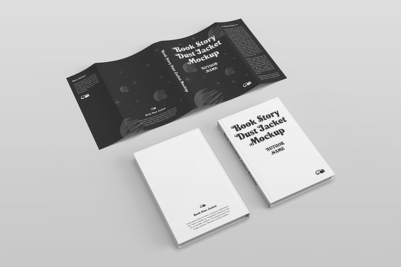 Dust Jacket Book Mockup Creative Photoshop Templates Creative Market