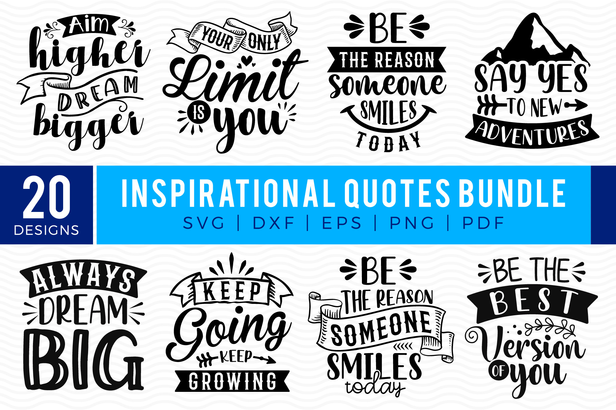 Download Inspirational Quotes Svg Bundle Pre Designed Illustrator Graphics Creative Market