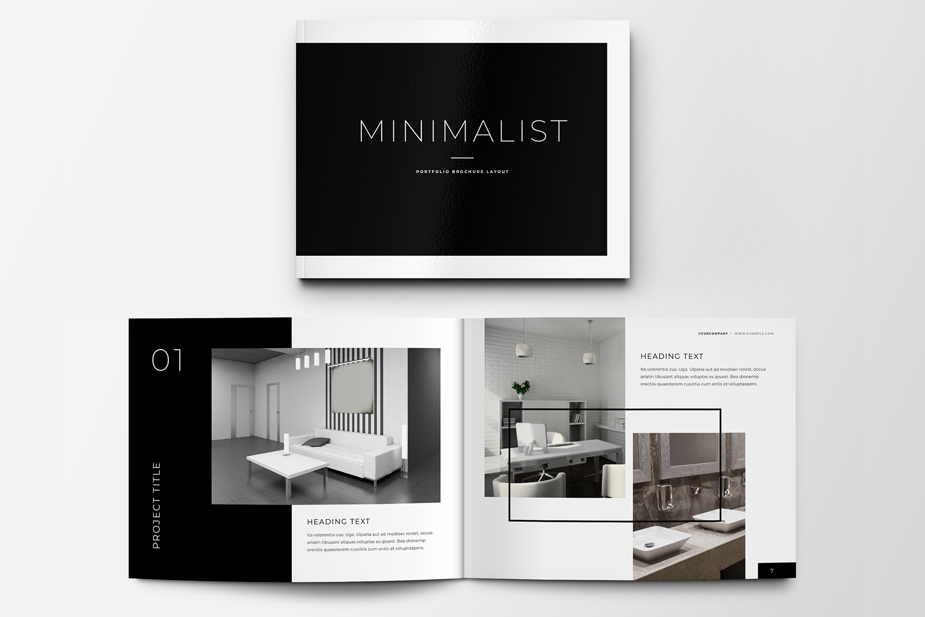 Minimalist Portfolio Brochure Layout | Brochure Layout, Portfolio