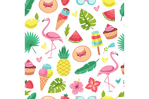 SUMMERTIME, 10 seamless patterns | Pre-Designed Photoshop Graphics ...