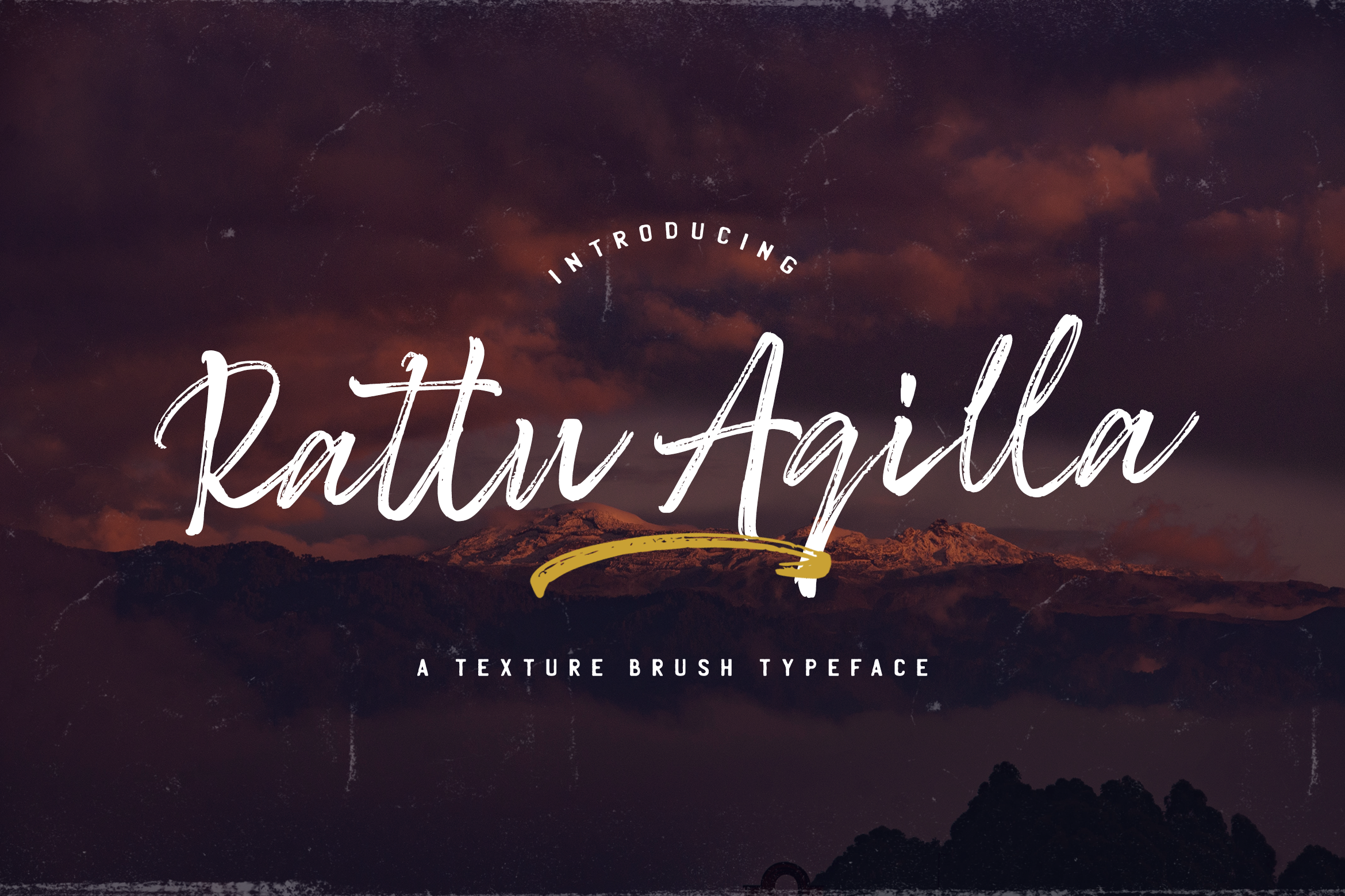 Rattu Aqilla - Textured Brush Font | Script Fonts ~ Creative Market