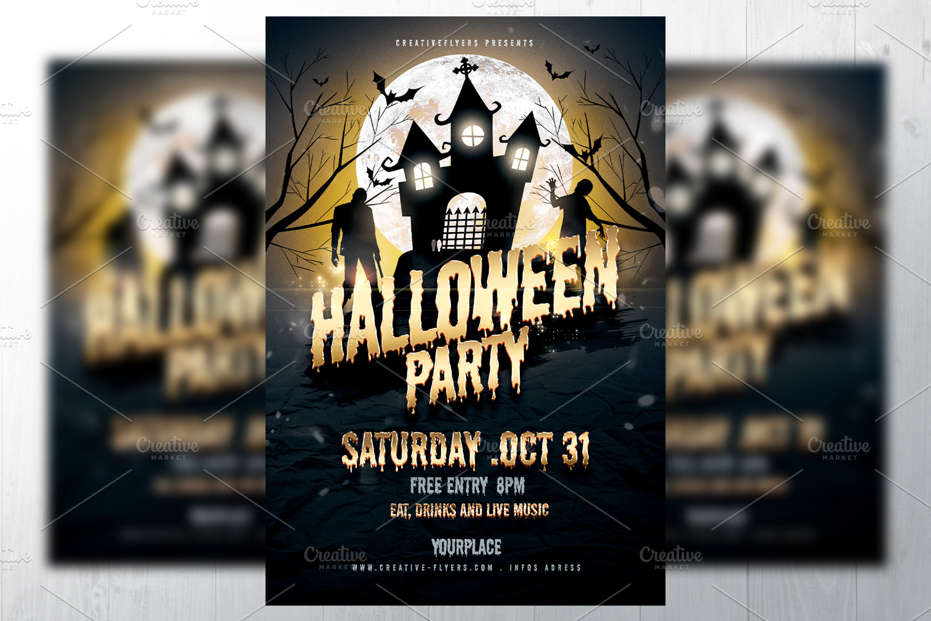 Elegant Halloween Flyer Templates Psd Creative Market