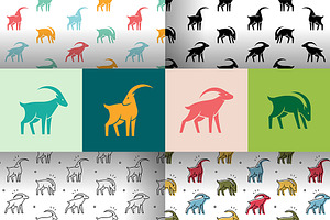 goat, farm animal, icon, vector | Pre-Designed Illustrator Graphics ...