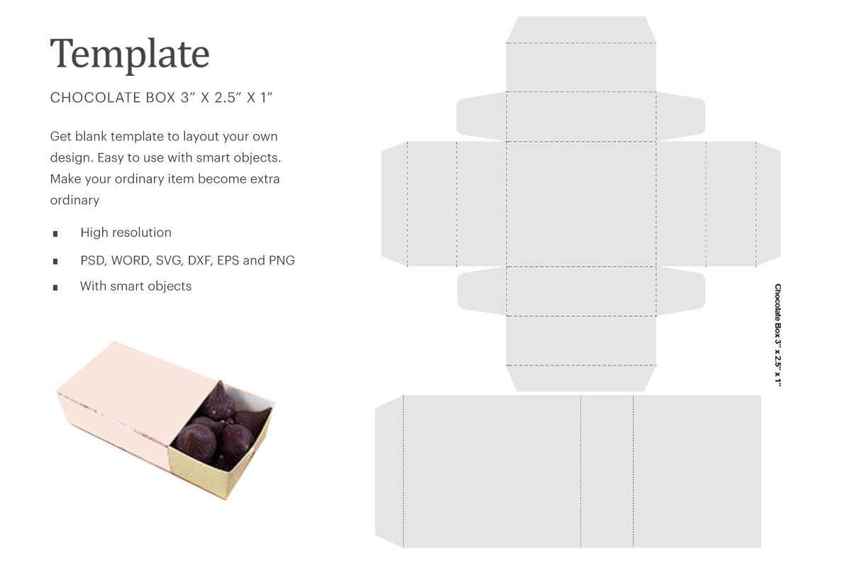 Chocolate Box Blank Template Creative Templates Creative