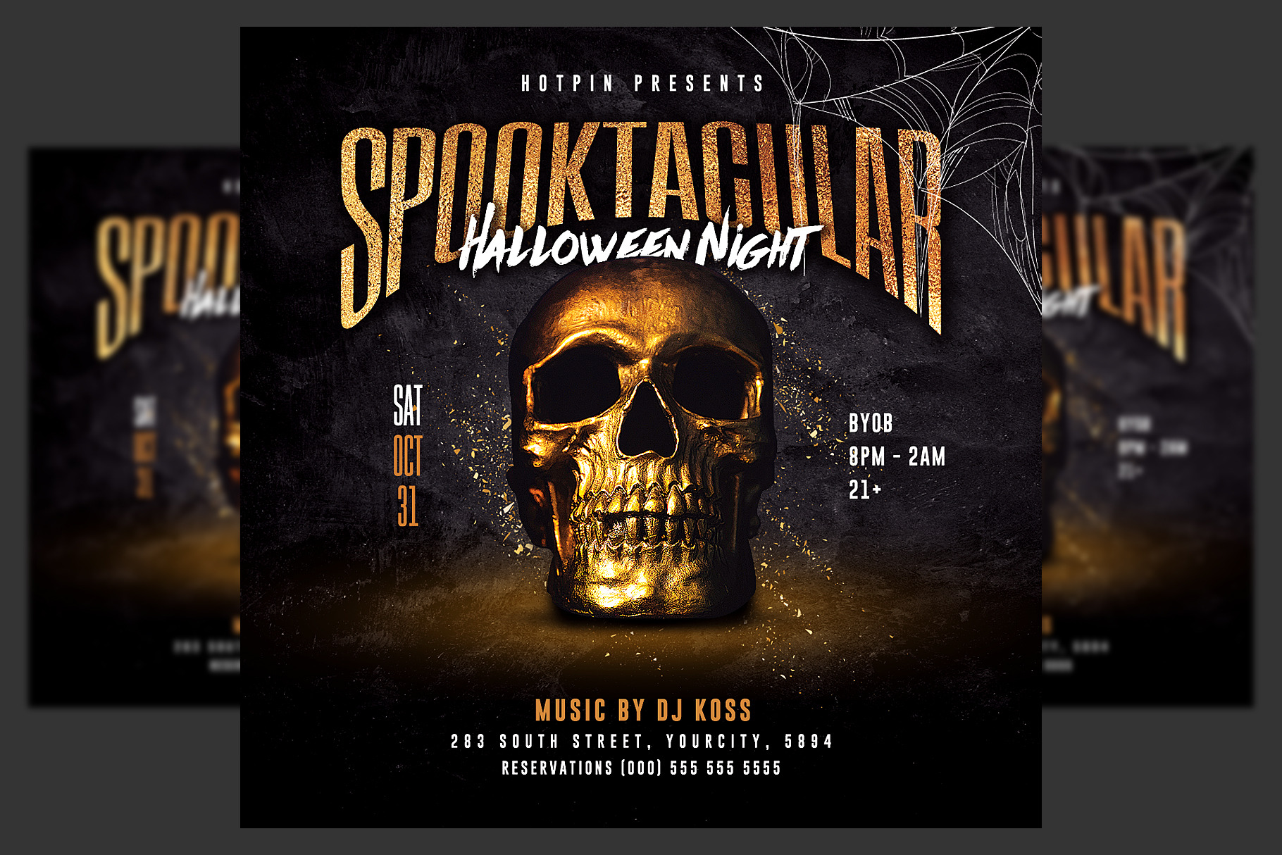 Halloween Party Flyer Template Creative Photoshop Templates Creative Market