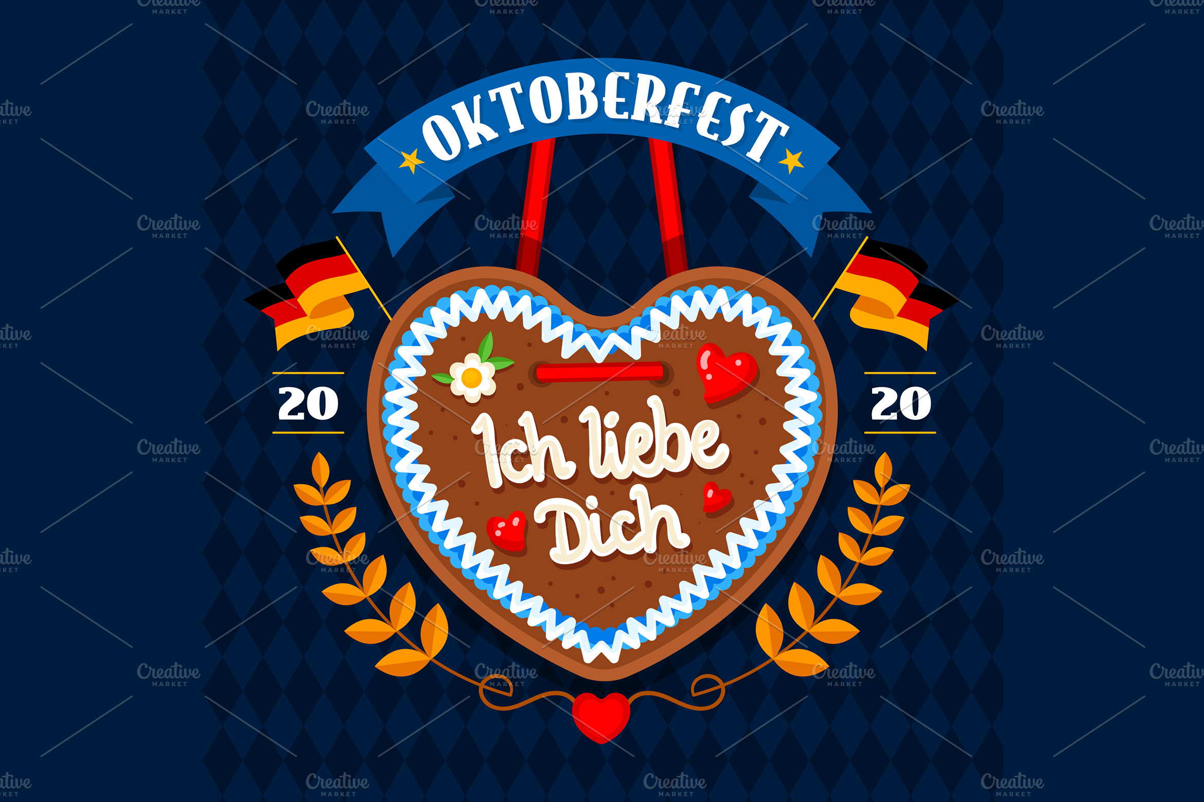 Oktoberfest Lubkuckenherz Pre Designed Vector Graphics Creative Market