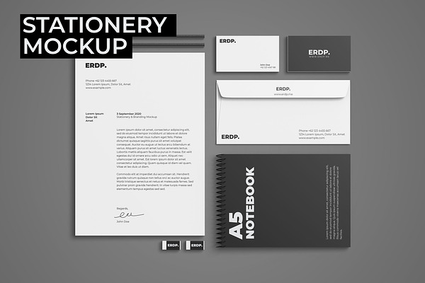 Download Stationery Mockup Photoshop Template Creative Market PSD Mockup Templates