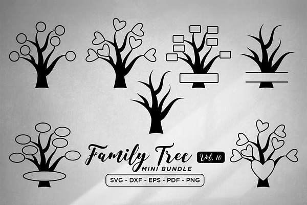 Download Family Tree Svg Bundle Vol 10 Pre Designed Illustrator Graphics Creative Market 3D SVG Files Ideas | SVG, Paper Crafts, SVG File