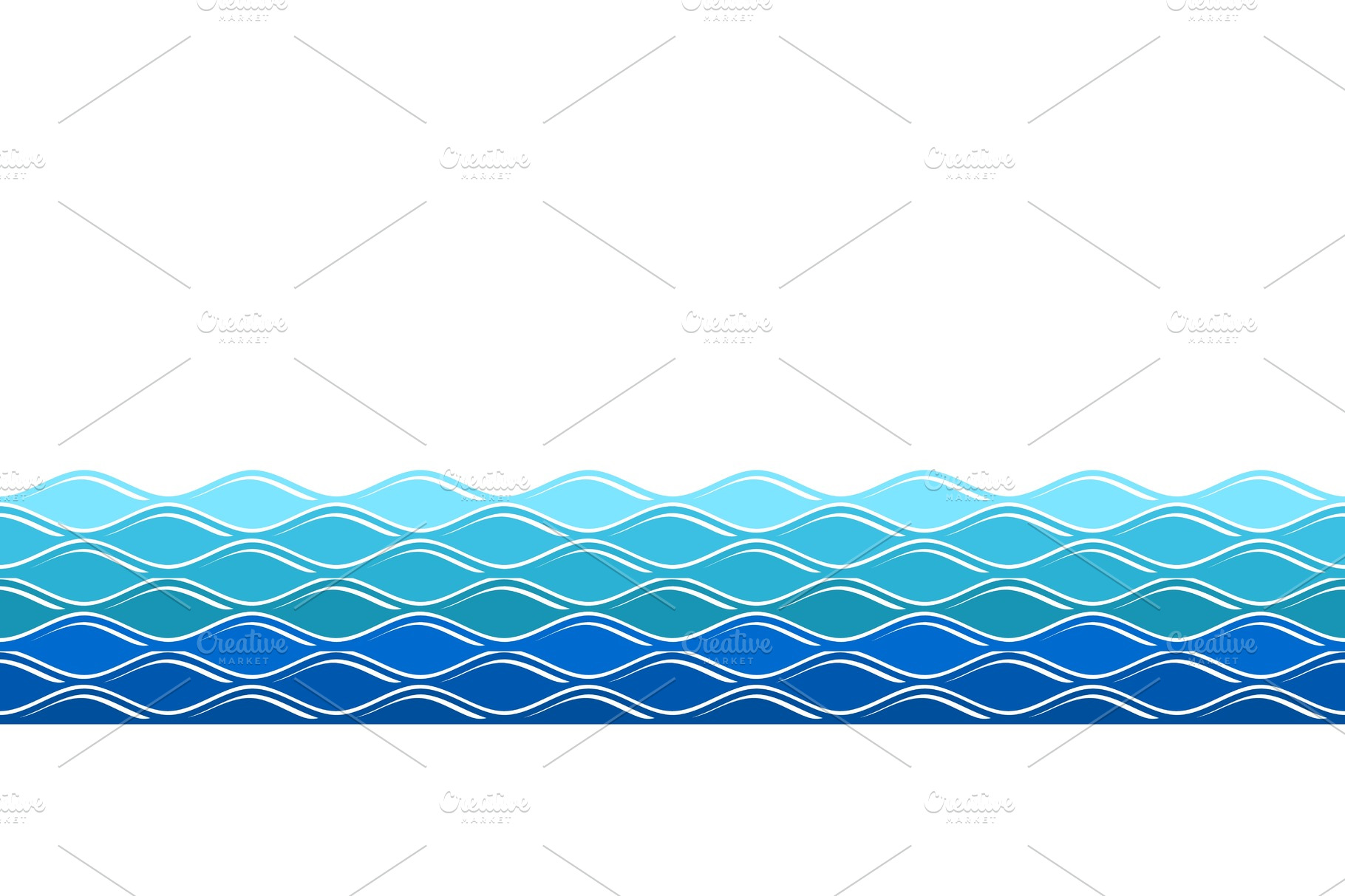 Water waves. Ocean surfing wave | Pre-Designed Vector Graphics