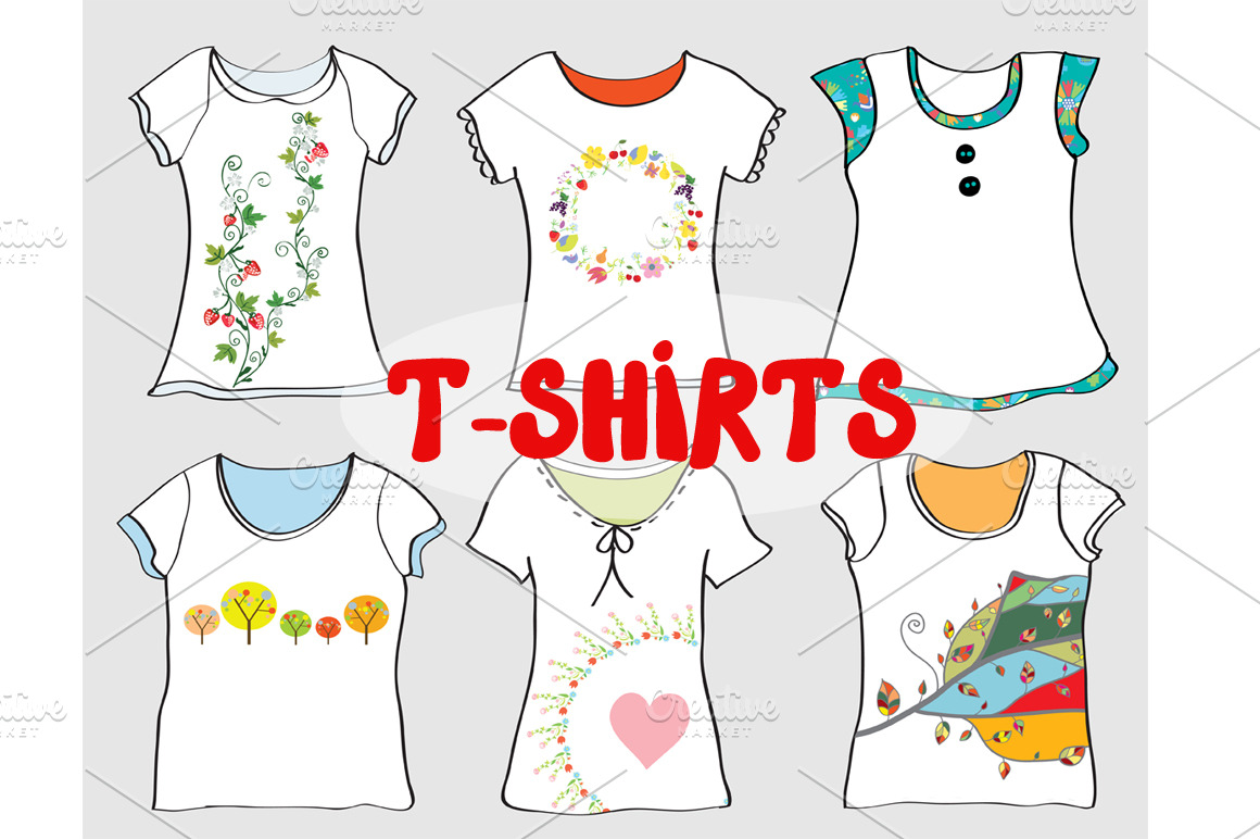 T-shirts designs vectors | Photoshop Graphics ~ Creative Market