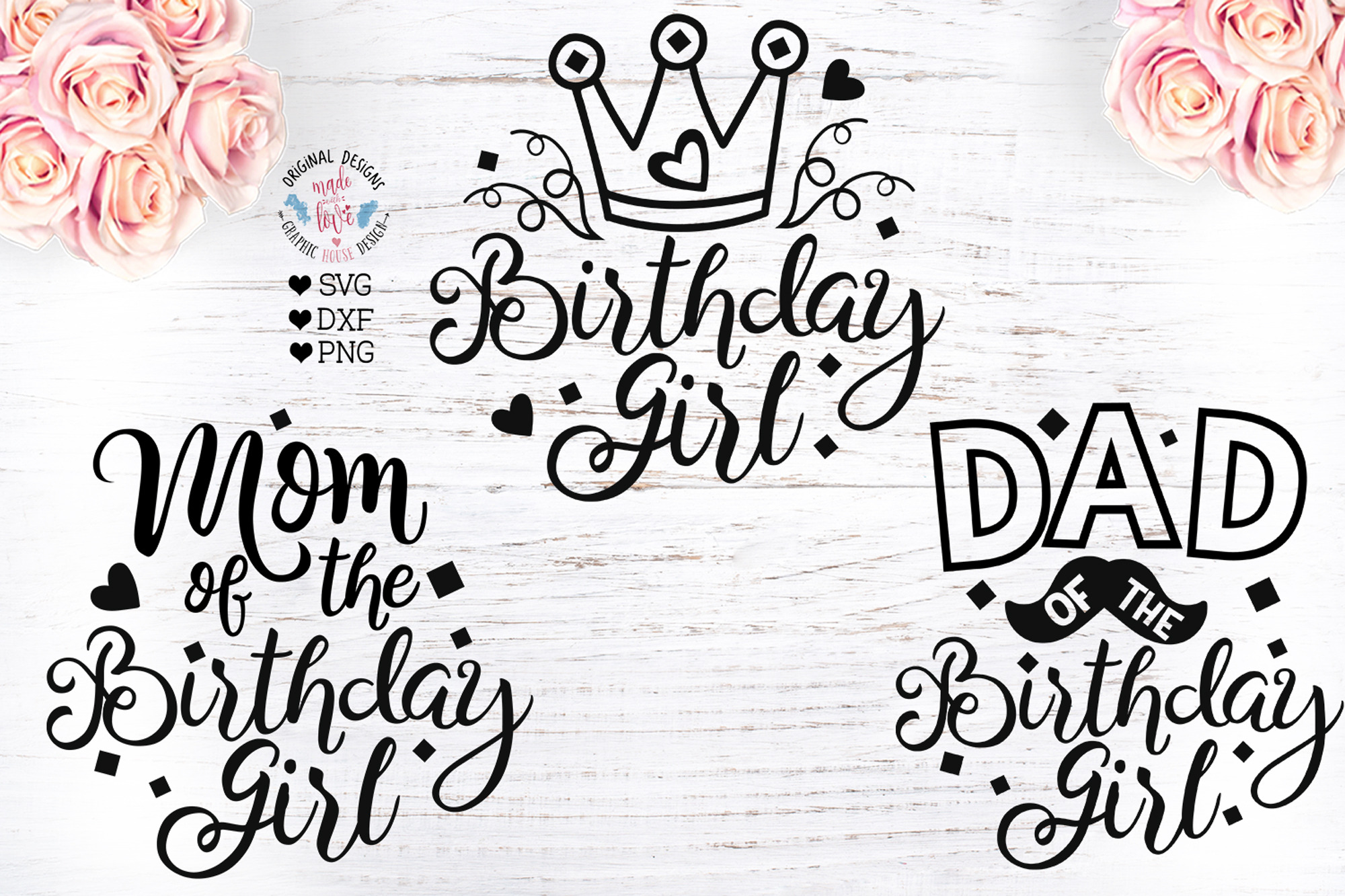 Download Birthday Girl Mom Of The Birthday Pre Designed Photoshop Graphics Creative Market