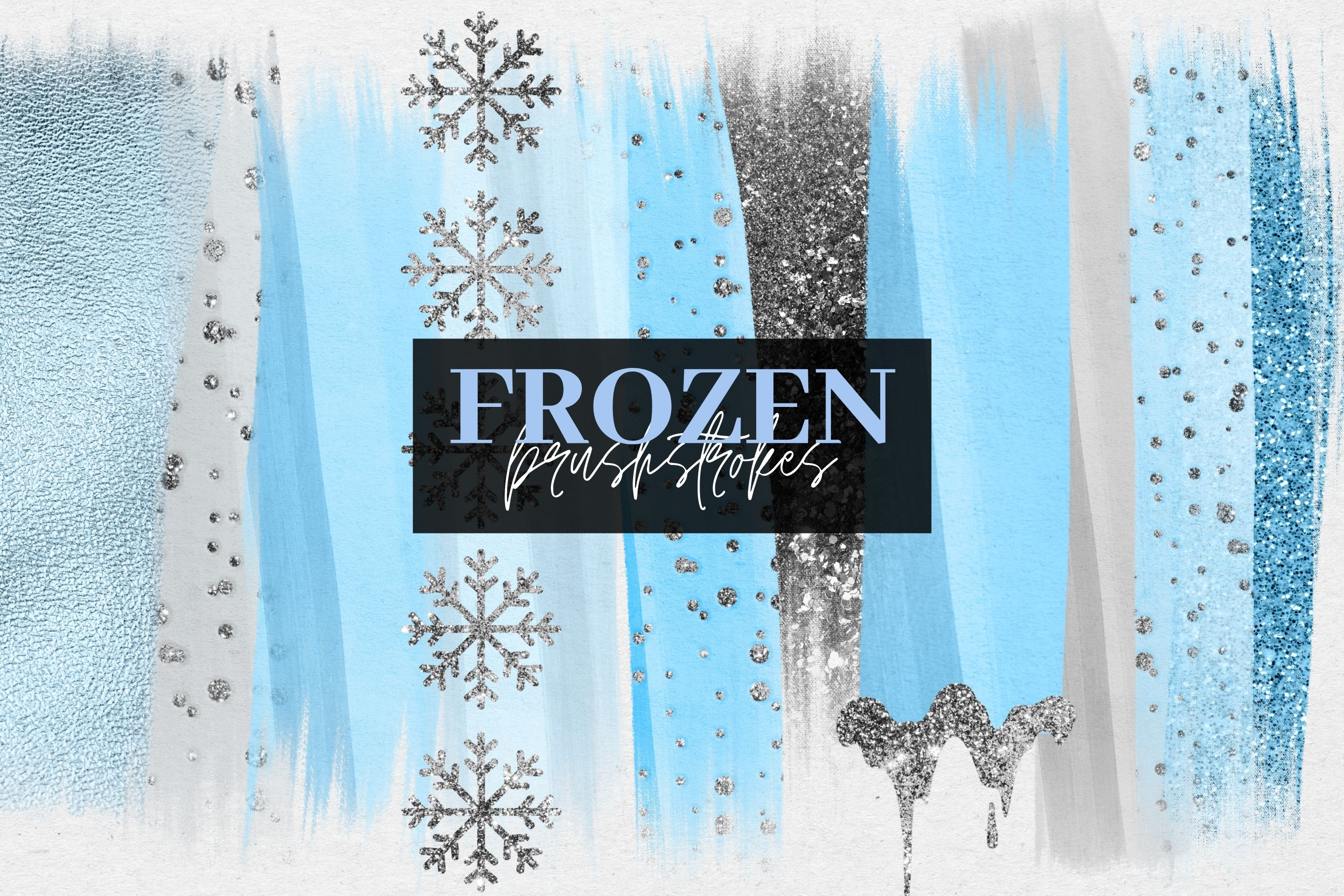 Download Frozen Brush Strokes Paint Clipart Creative Market