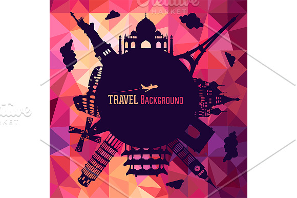 Travel and tourism backgrounds | Illustrator Graphics ~ Creative Market