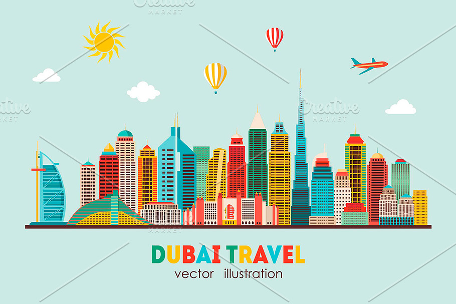 Get Dubai City Skyline PNG