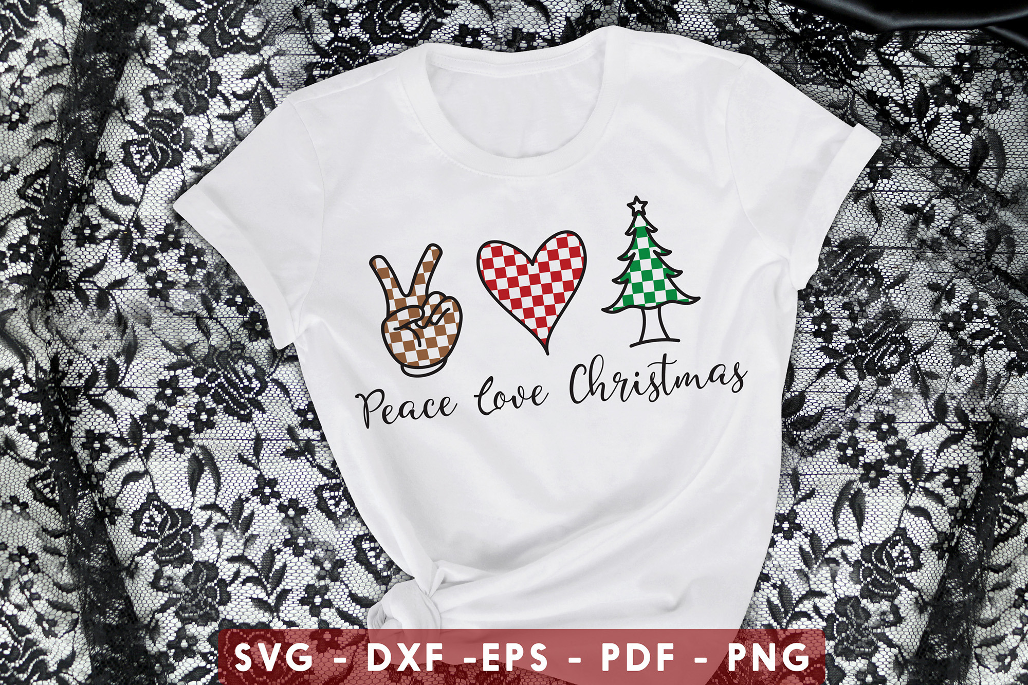 Peace Love Christmas Svg Dxf Eps Pre Designed Illustrator Graphics Creative Market