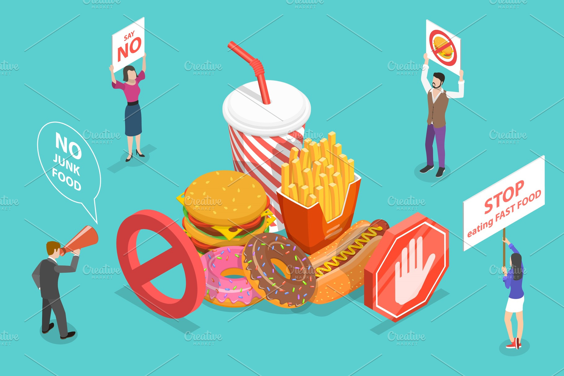 stop-eating-junk-food-creative-market