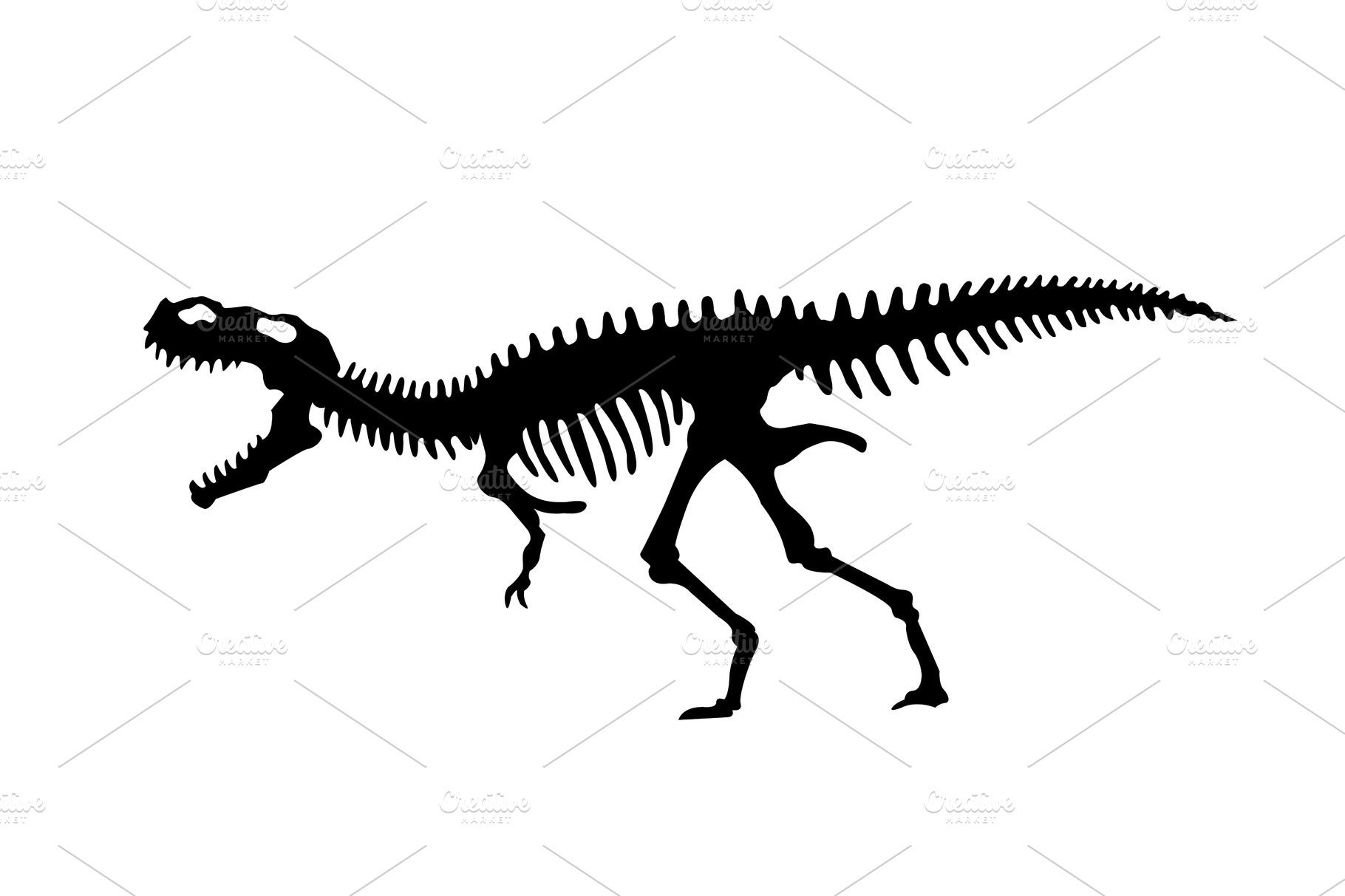 Vector silhouette of dinosaurs | Animal Illustrations ~ Creative Market