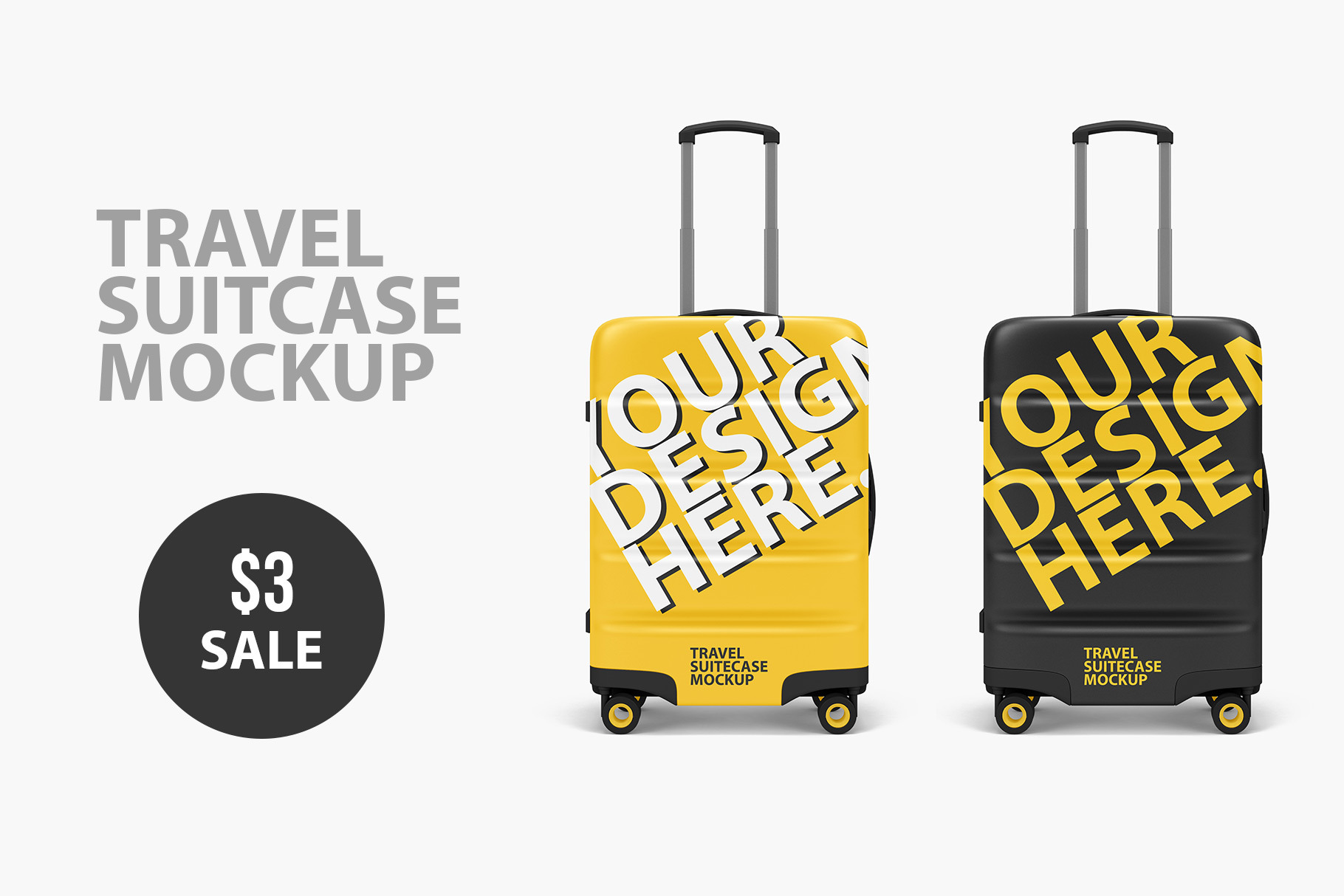 Download Travel Suitcase Psd Mockup Creative Photoshop Templates Creative Market