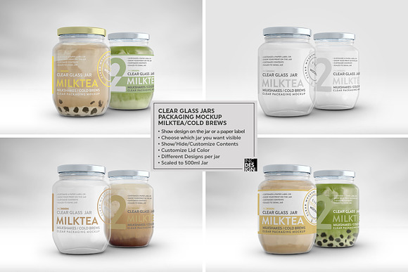 Download Clear Glass Jar Packaging Mockup Creative Photoshop Templates Creative Market