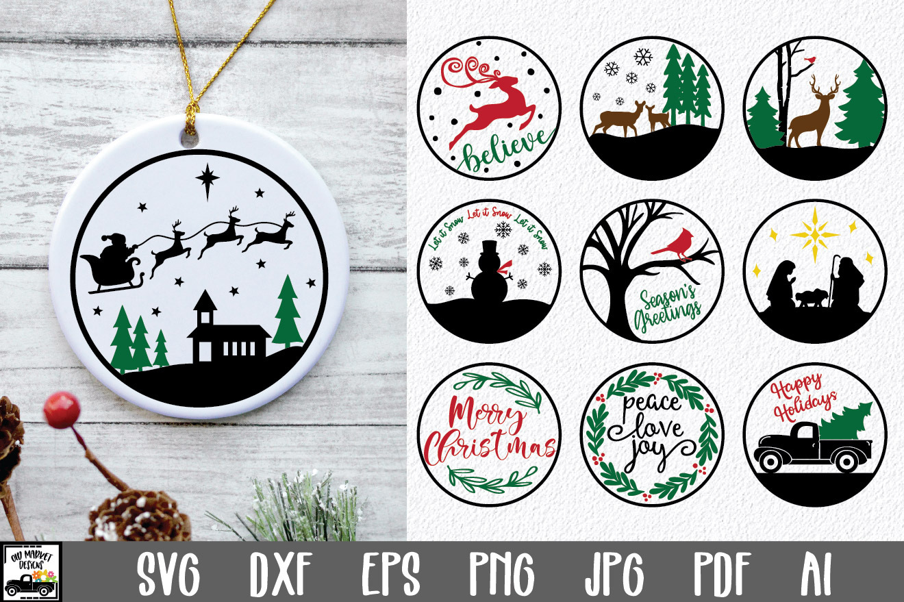 Download Christmas Ornament Svg File Pre Designed Photoshop Graphics Creative Market Yellowimages Mockups