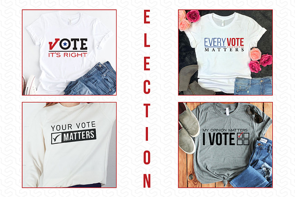 Vote Svg Bundle 9 Election Quotes Pre Designed Illustrator Graphics 2952