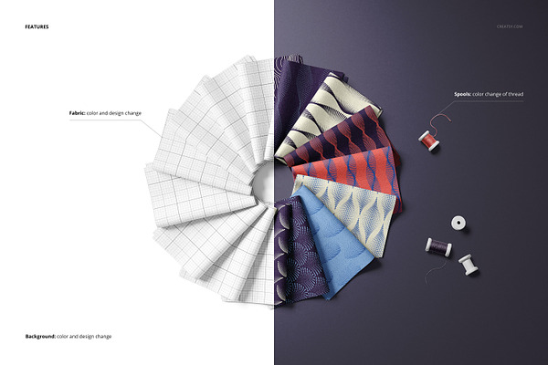 Download Folded Fabric Swatches Mockup Set | Creative Photoshop ...