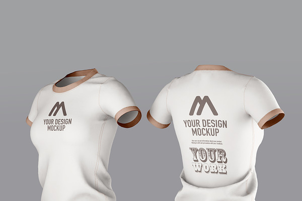 T Shirt Mockup On White Background Creative Photoshop Templates Creative Market