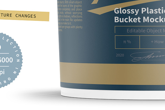 Download Glossy Plastic Paint Bucket Mockup Creative Photoshop Templates Creative Market