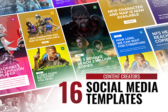 3  Gaming Banner Template PSD  Social Media Templates ~ Creative  Market