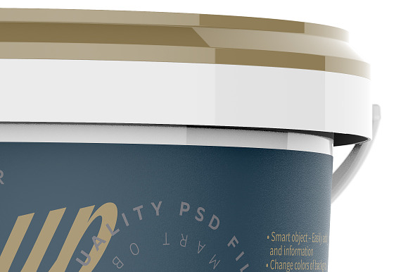 Download Glossy Plastic Paint Bucket Mockup Creative Photoshop Templates Creative Market