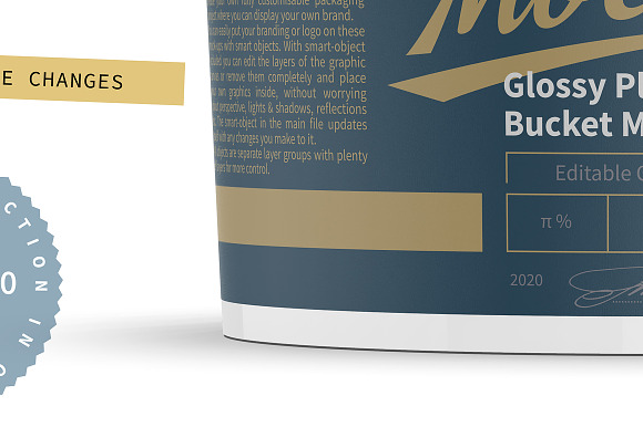 Download Glossy Plastic Paint Bucket Mockup Creative Photoshop Templates Creative Market