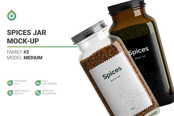 Download Spices Jar Mockup Creative Photoshop Templates Creative Market