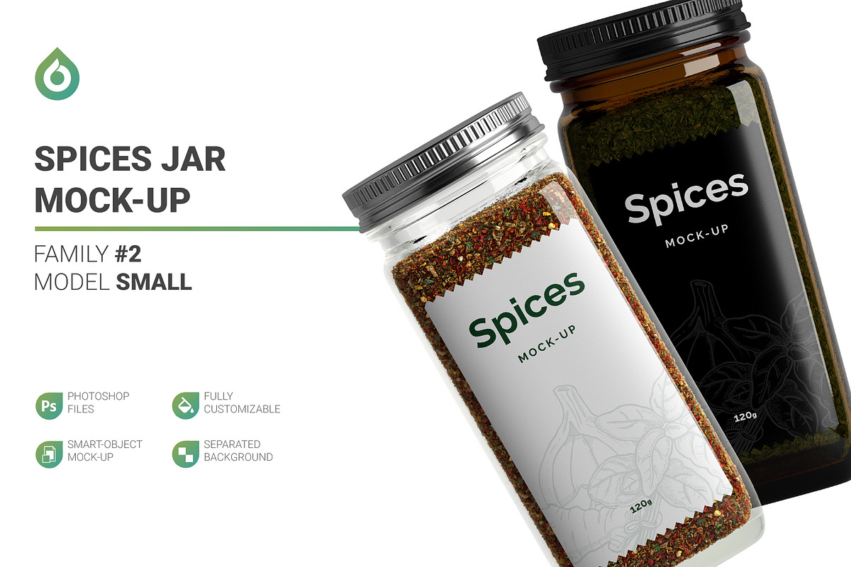 Vertical Spice Jar Mockup
