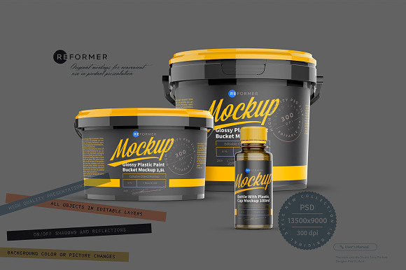 Download Paint And Varnish Products Mockup Creative Photoshop Templates Creative Market